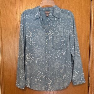Chico's Vintage Blue Patterned Women’s Shirt